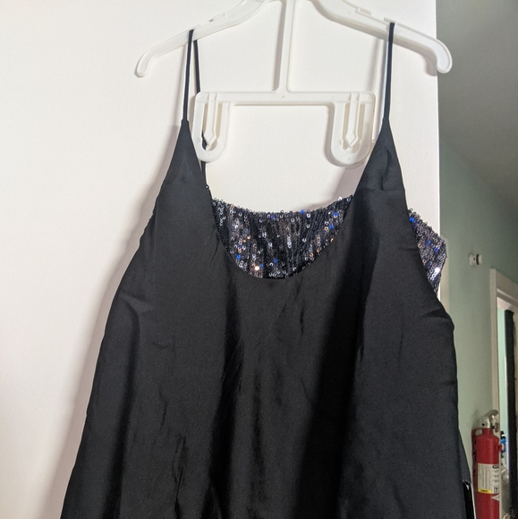 FREE PEOPLE NWT - black cami with sequins … - Picture 6 of 12